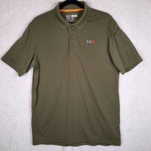 5.11 Tactical Series Mens Sz M Utility Sleeve Shoulder Pockets Polo Shirt